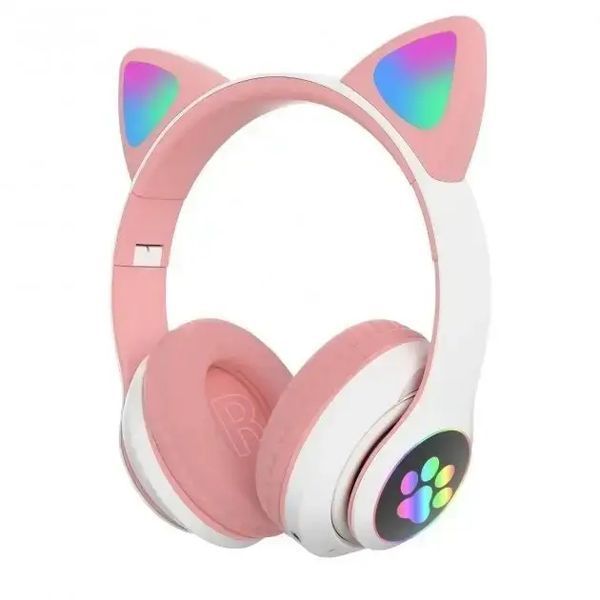 Дитячі бездротові навушники Bluetooth з LED котячими вушками BK-6149 фото