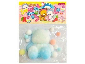 Іграшка-антистрес Сквіш Ведмедик хутряний Таба Squeeze/Squishy BK-6597 фото