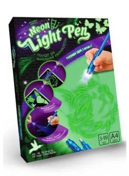 Набір для малювання світлом Danko Toys Neon Light Pen Кішка NLP-01-02U BK-6167 фото