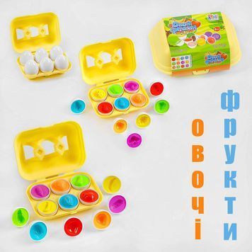 Розвиваючий 3D сортер "Овочі та фрукти" 52003 (36/2) 2 види, від 4FUN Game Club, 6 штук в коробці BK-6340 фото