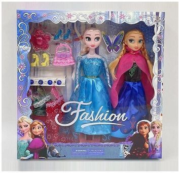 Набір ляльок Frozen Ельза та Анна з сукнями та аксесуарами BK-6603 фото