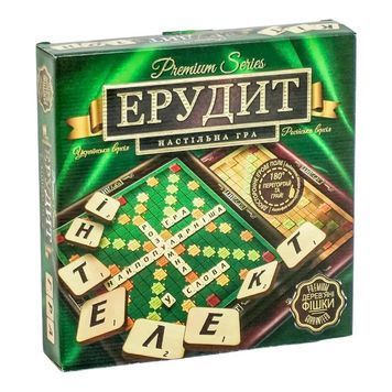 Гра настільна "Ерудит PREMIUM" Danko Toys (ігрове поле, фішки-літери, мішечок) G-ER-U-01 BK-7177 фото