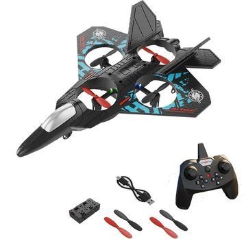 Іграшковий радіокерований літак-дрон M33 Fighter Plane з підсвічуванням LED 2.4 GHz BK-7723 фото