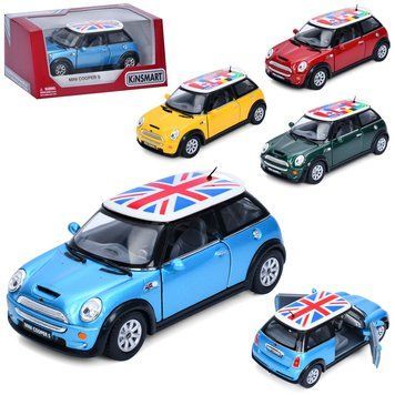Машинка Kinsmart KT 5059 WF Mini Cooper S, інерційна, метал, 1:36 BK-7213 фото