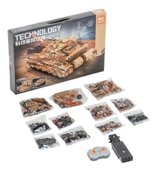 Конструктор Танк на радіокеруванні Technology (Коричневий, 867 деталей) BK-6616 фото