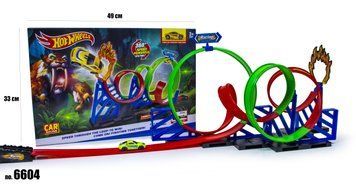 Іграшковий трек Hot Wheels 6604 з трьома мертвими петлями та вогняним кільцем BK-7580 фото