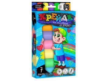 КРЕЙДА ДЛЯ МАЛЮВАННЯ НА АСФАЛЬТІ ВЕЛИКА 7 ШТ. DANKO TOYS MEL-01-05U BK-6194 фото