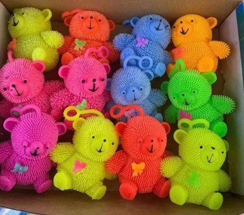 Резиновые антистресс-игрушки мишки (свет) BK-5608 фото
