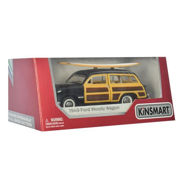 Машинка KINSMART KT5402WS1 &ndash; ретро авто з дошкою для серфінгу BK-7141 фото