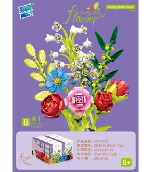 Конструктори "Zuanma Flowers" Building Block 087 (декоративні квіти) BK-6569 фото