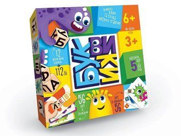Настільна, розважальна гра "Буквики" від Danko Toys (укр.мова) G-BU-01U BK-6495 фото