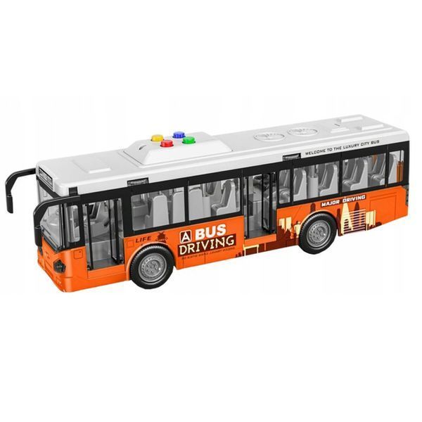Автобус Громадський транспорт із звуковими ефектами помаранчевий (JS120-120A-OR) BK-7201 фото