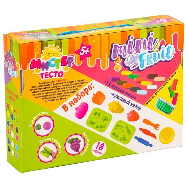 Набір для творчості Strateg Містер тісто Mini Fruit 22 елементів (71201) BK-6704 фото