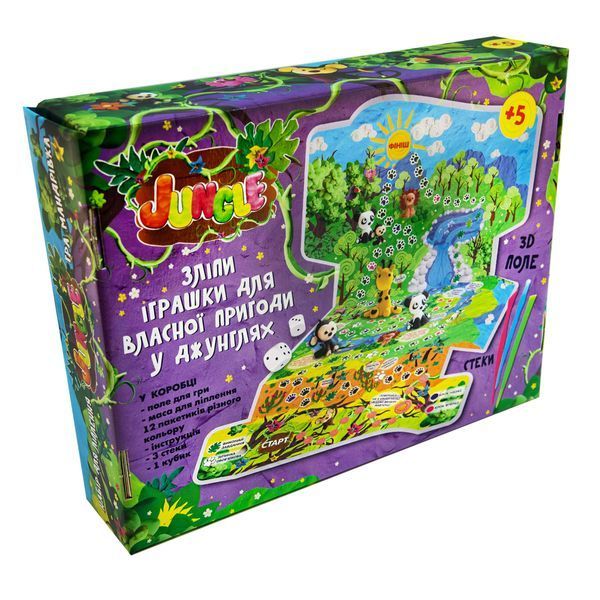 Набір маси для ліплення Strateg Jungle українською мовою (71409) BK-6783 фото