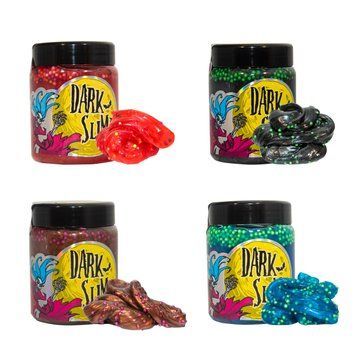 Слайм Strateg Dark slime українською мовою з кульками (71831) BK-6085 фото