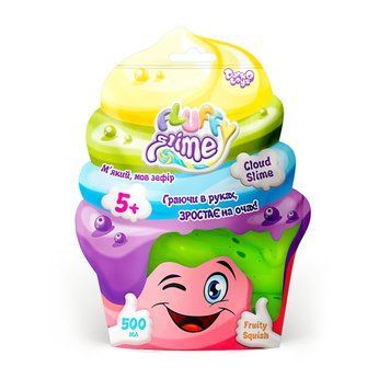 Вязкая масса "Fluffy Slime" 500 г. (12) FLS-02-01U УКР, "Danko toys" BK-5705 фото