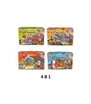 Конструктори МайнКрафт Minecraft 4in1 My Word Галактична будівля SH041A AA17-4 BK-6159 фото