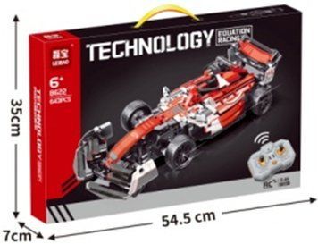 Конструктор Спортивна Машина на радіокеруванні Червоний BK-6623 фото